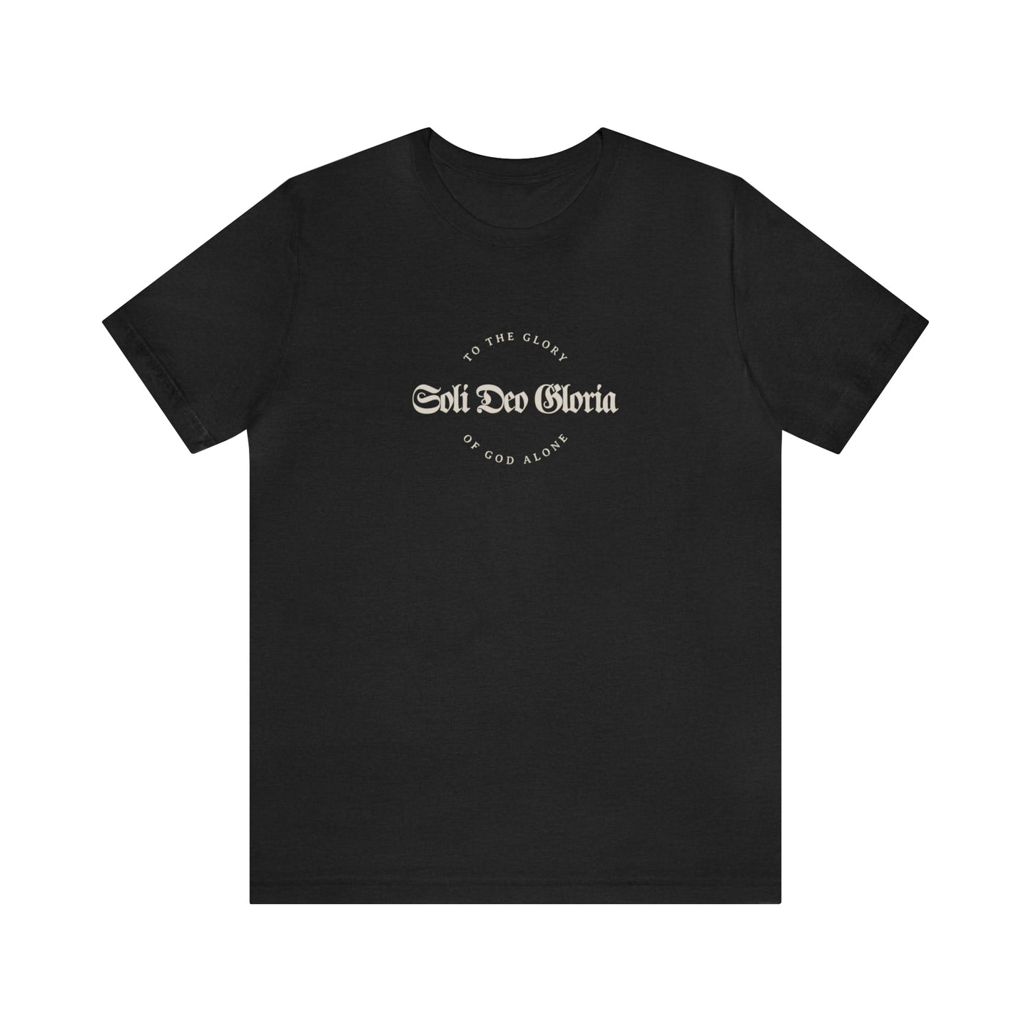 Soli Deo Gloria Gothic Circle Unisex Jersey Short Sleeve Tee