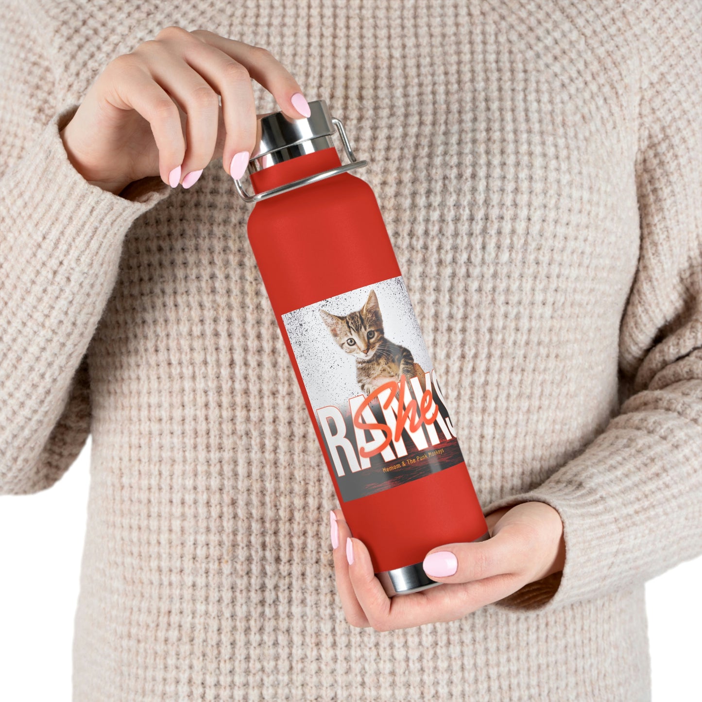 She Ranks Copper Vacuum Insulated Bottle, 22oz