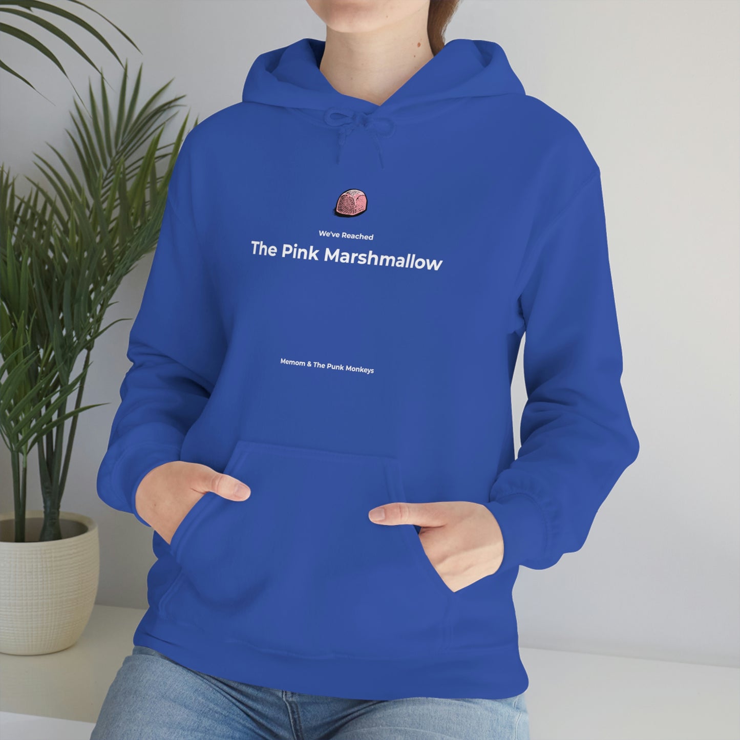 We've Reached the Pink Marshmallow Unisex Heavy Blend™ Hooded Sweatshirt