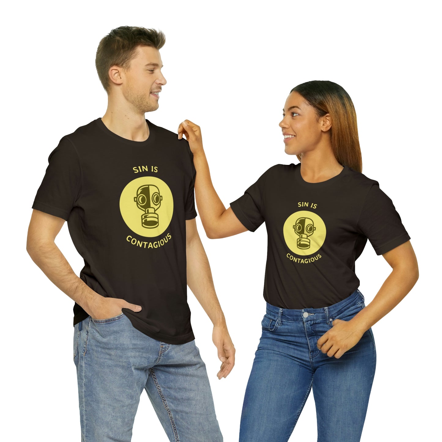 Sin is Contagious Unisex Jersey Short Sleeve Tee