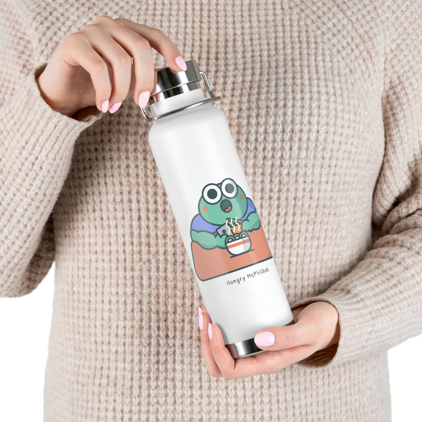 Hungry McPhilbob Copper Vacuum Insulated Bottle, 22oz