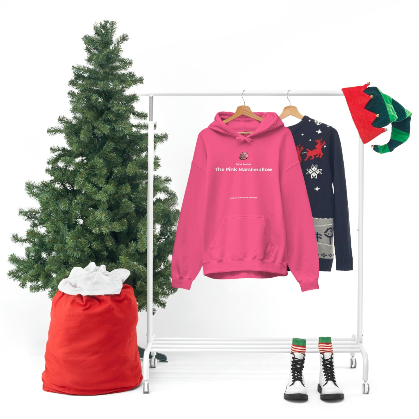 We've Reached the Pink Marshmallow Unisex Heavy Blend™ Hooded Sweatshirt