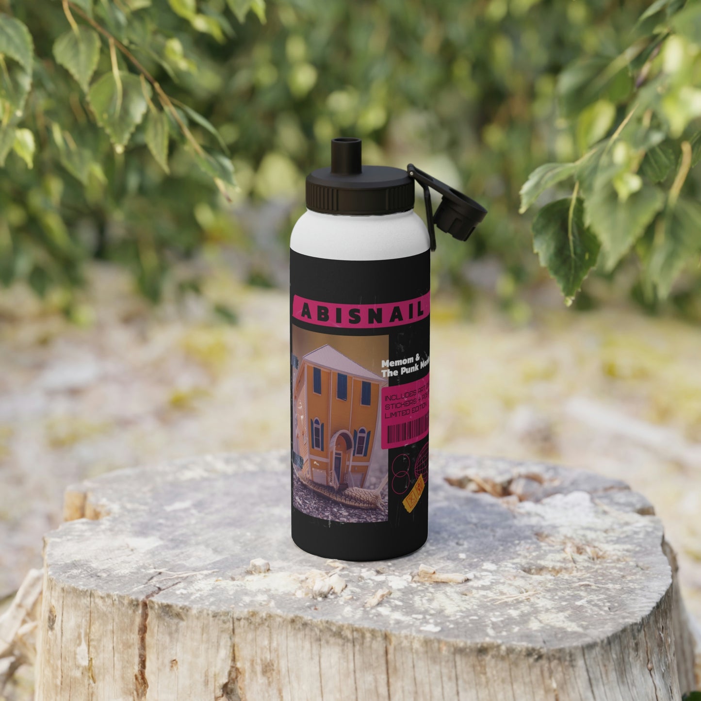 Abisnail Stainless Steel Water Bottle, Sports Lid