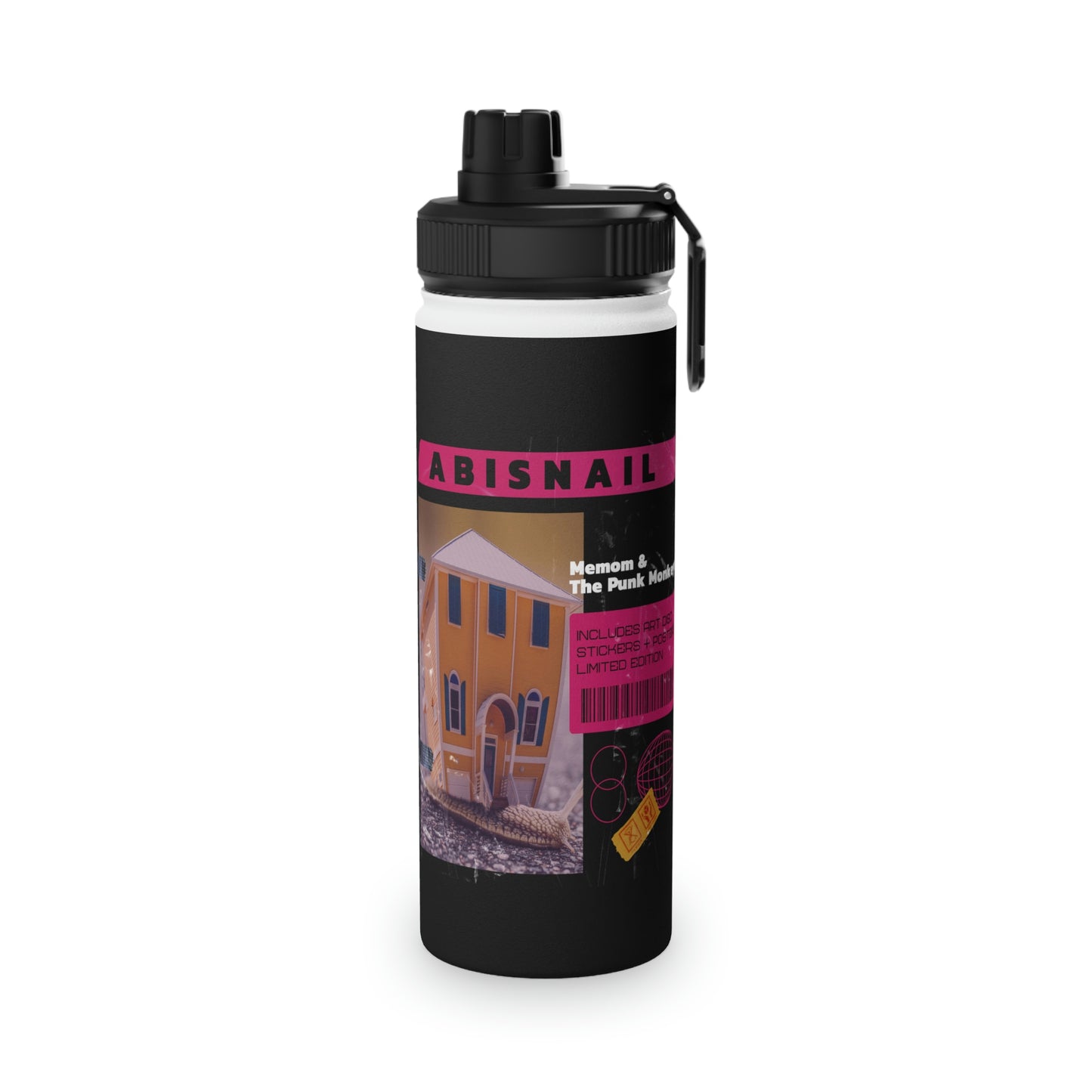 Abisnail Stainless Steel Water Bottle, Sports Lid