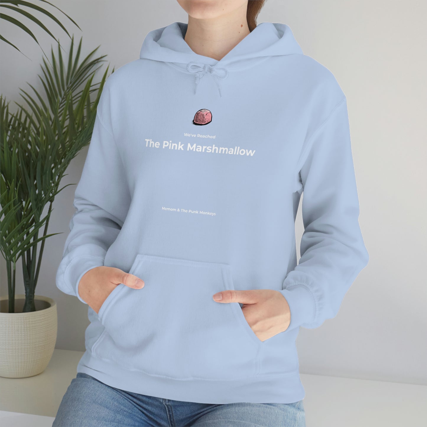 We've Reached the Pink Marshmallow Unisex Heavy Blend™ Hooded Sweatshirt