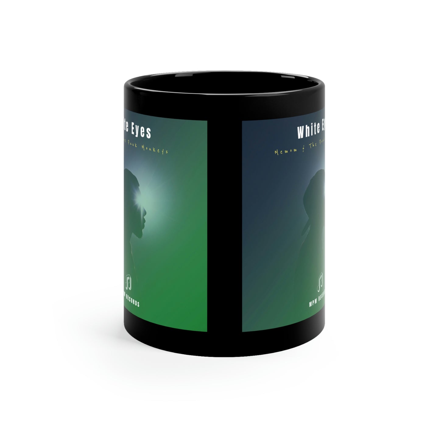 White Eyes 11oz Black Mug