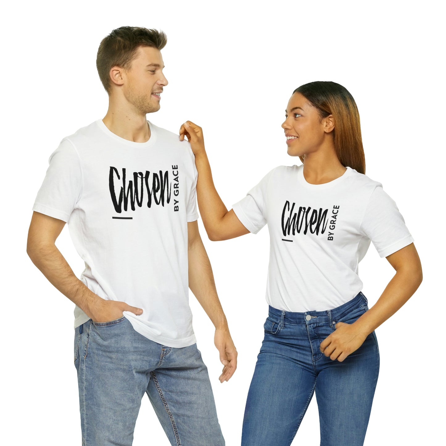 Chosen By Grace Sideways Unisex Jersey Short Sleeve Tee