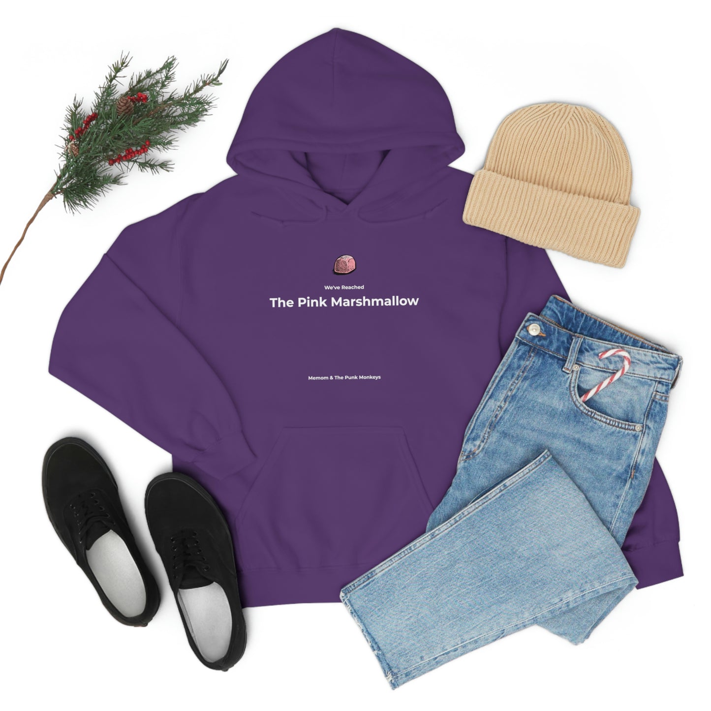 We've Reached the Pink Marshmallow Unisex Heavy Blend™ Hooded Sweatshirt