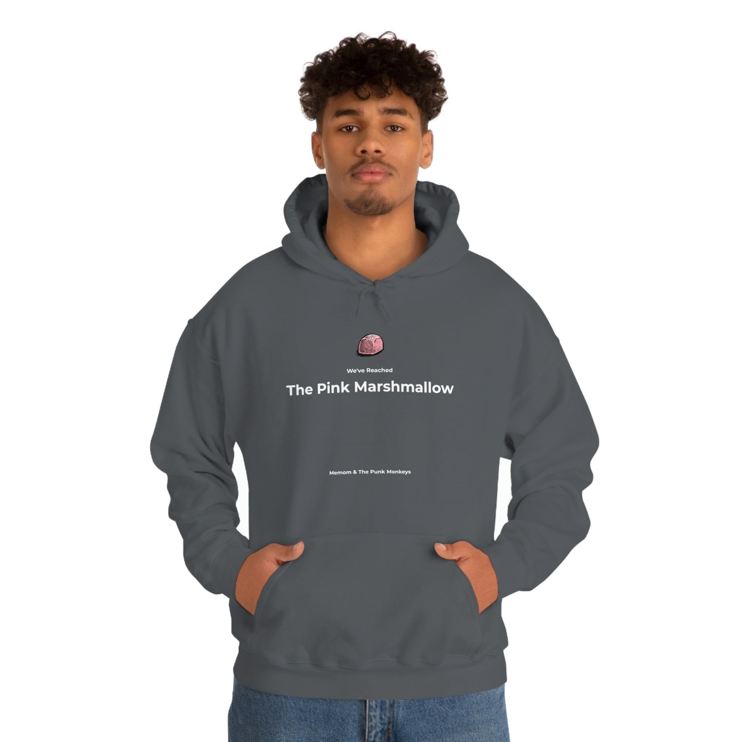 We've Reached the Pink Marshmallow Unisex Heavy Blend™ Hooded Sweatshirt