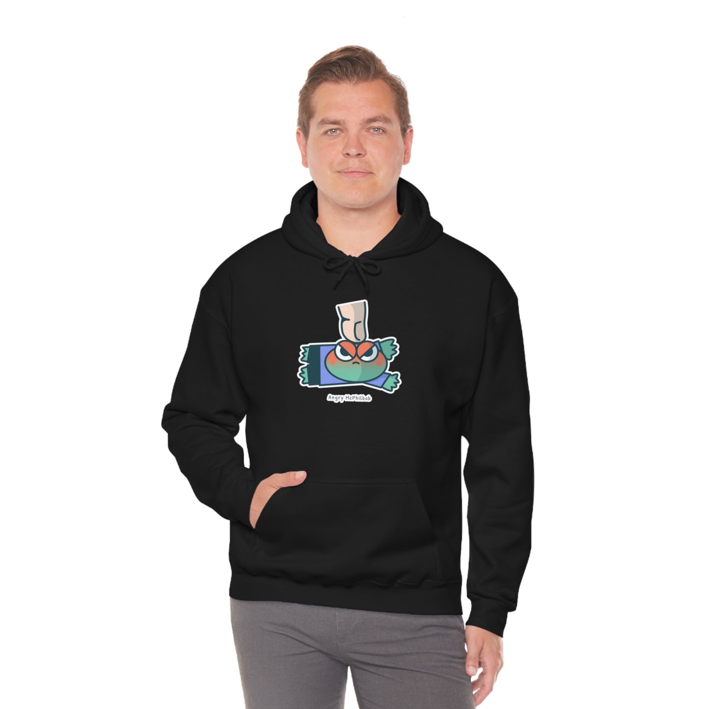Angry McPhilbob Unisex Heavy Blend™ Hooded Sweatshirt