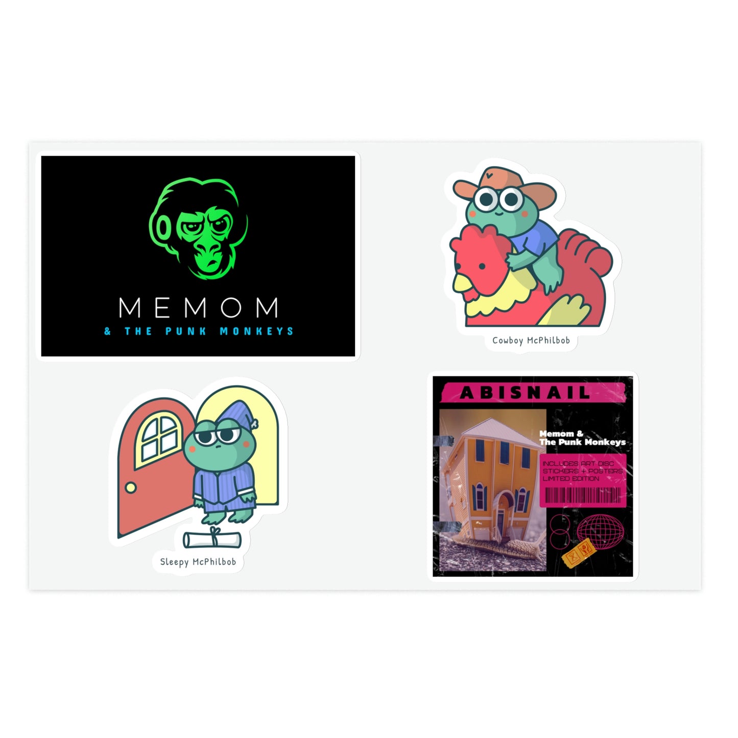 Memom & The Punk Monkeys Sticker Sheets Vol. 1