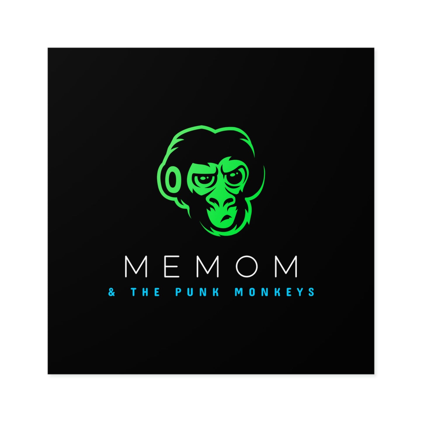 Memom & The Punk Monkeys Square Stickers, Indoor\Outdoor