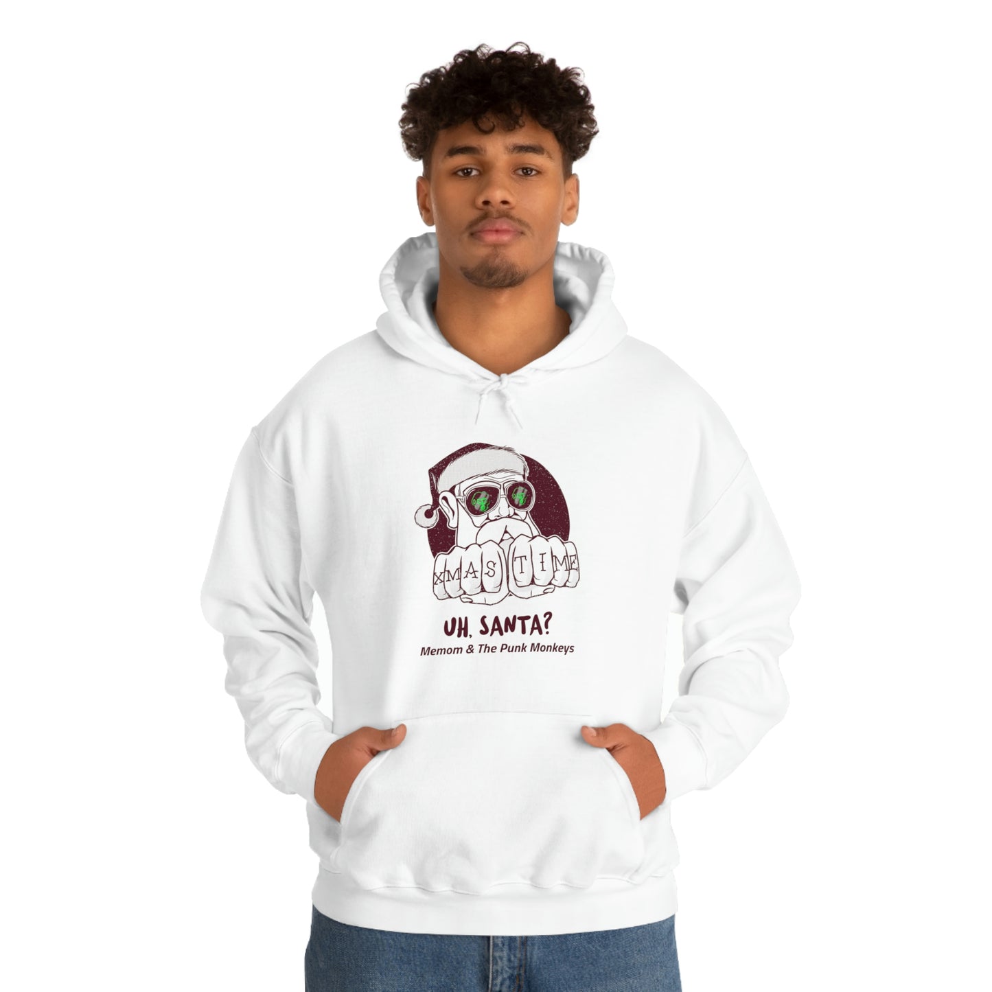 Uh, Santa Unisex Heavy Blend™ Hooded Sweatshirt
