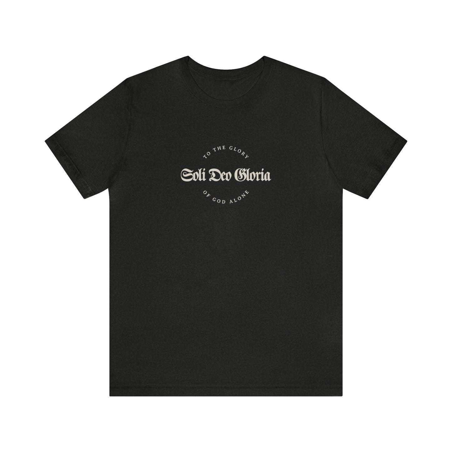 Soli Deo Gloria Gothic Circle Unisex Jersey Short Sleeve Tee