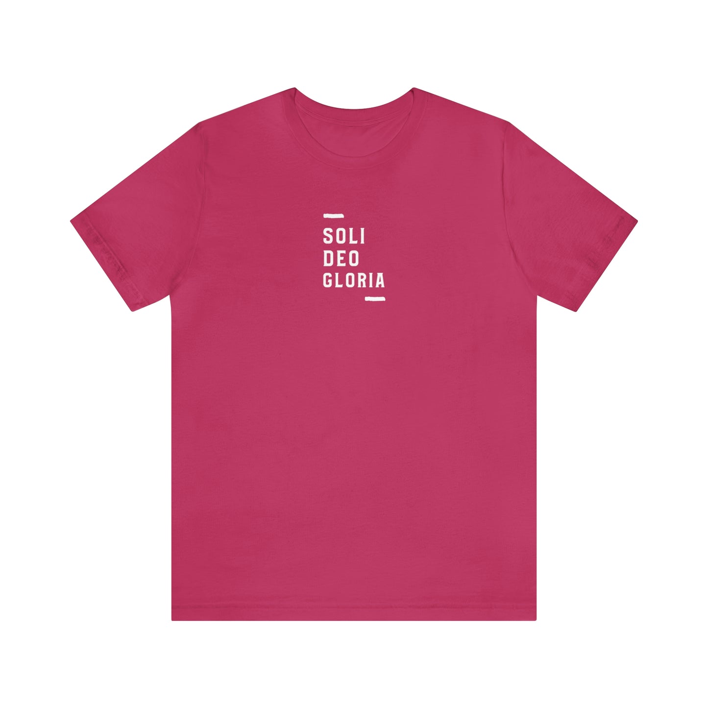 Soli Deo Gloria Simple Classical Unisex Jersey Short Sleeve Tee