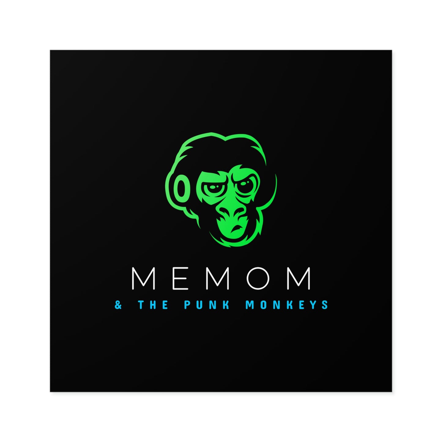 Memom & The Punk Monkeys Square Stickers, Indoor\Outdoor