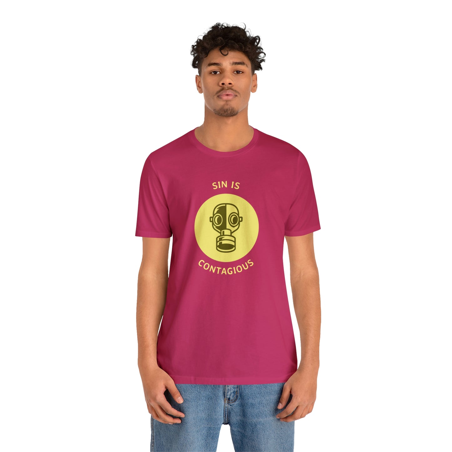 Sin is Contagious Unisex Jersey Short Sleeve Tee