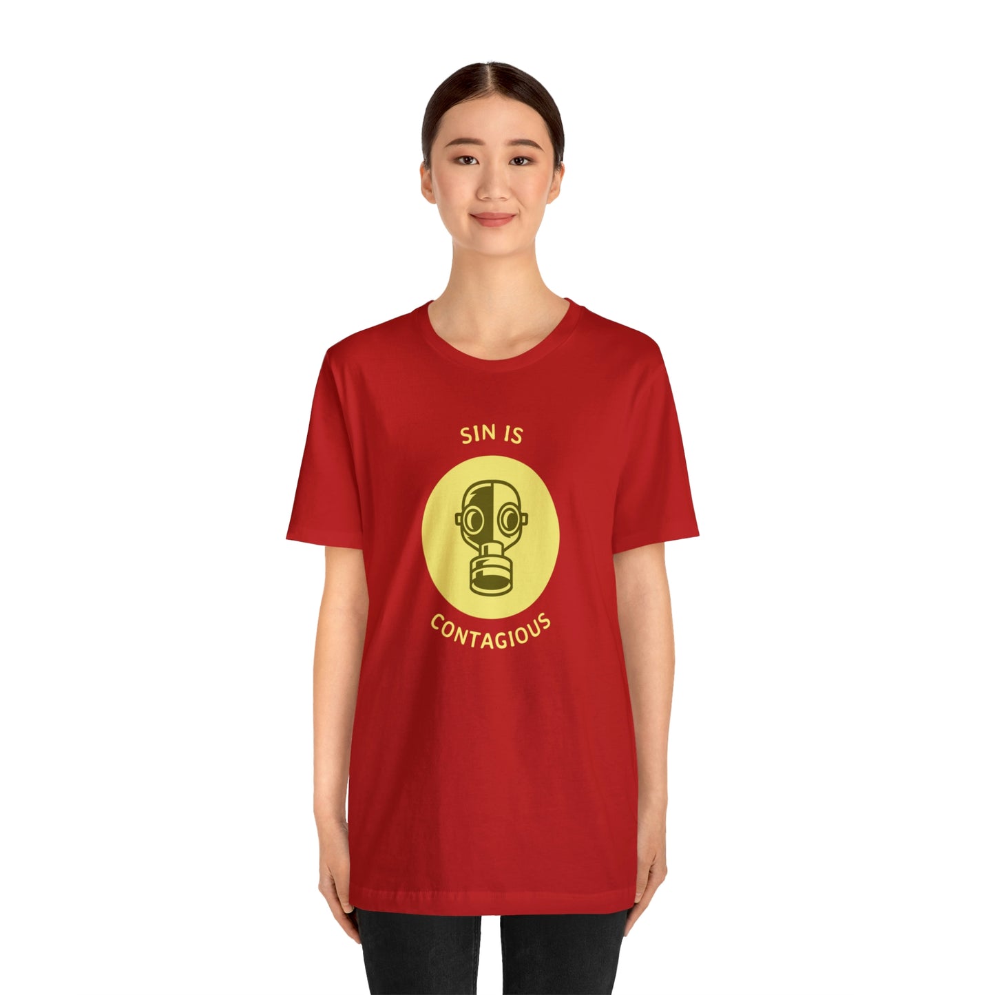 Sin is Contagious Unisex Jersey Short Sleeve Tee