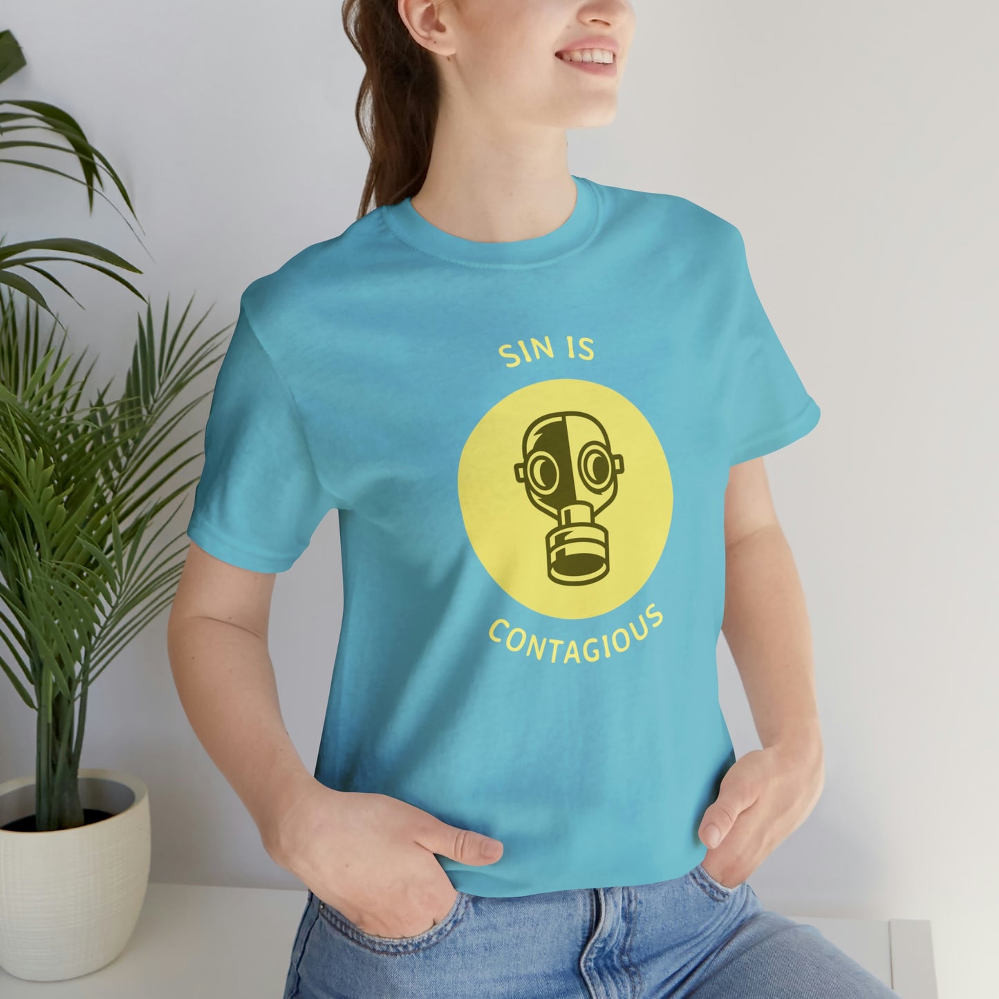 Sin is Contagious Unisex Jersey Short Sleeve Tee