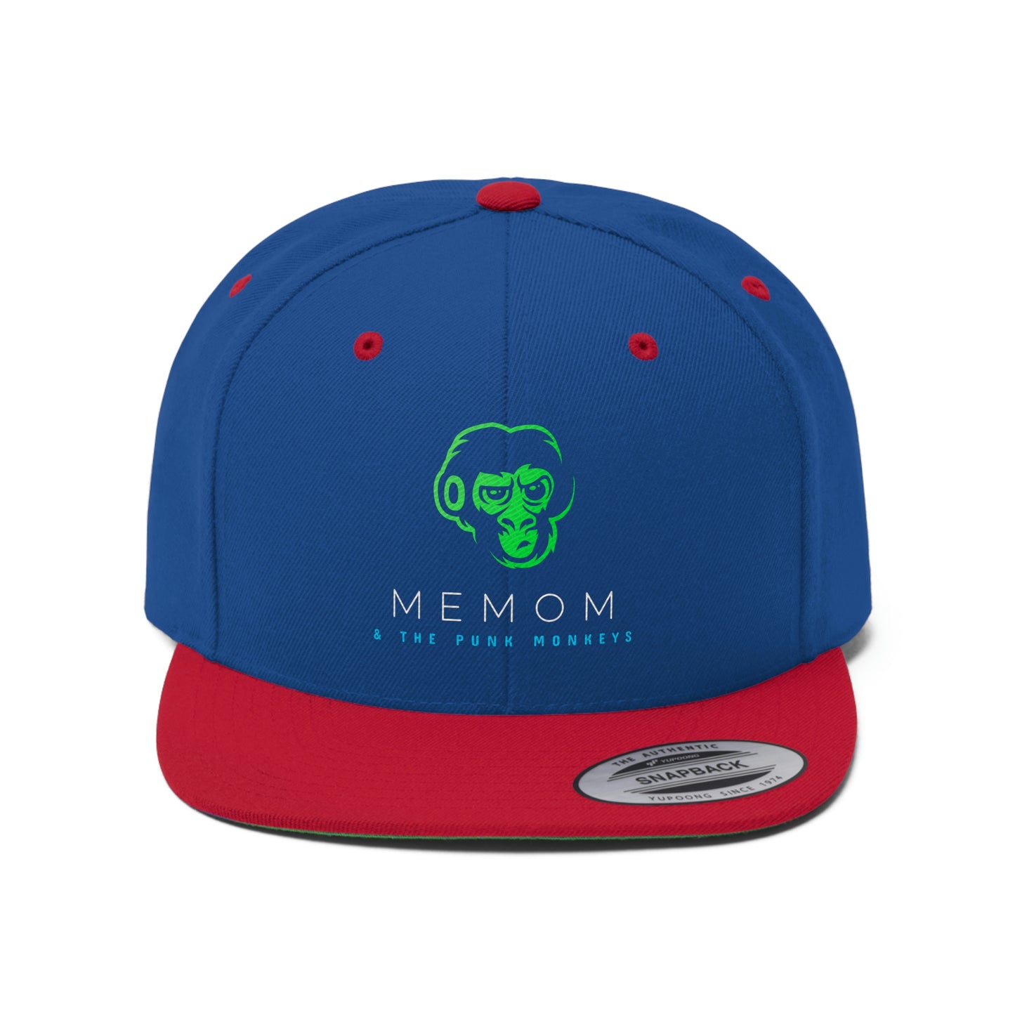 Memom & The Punk Monkeys Unisex Flat Bill Hat