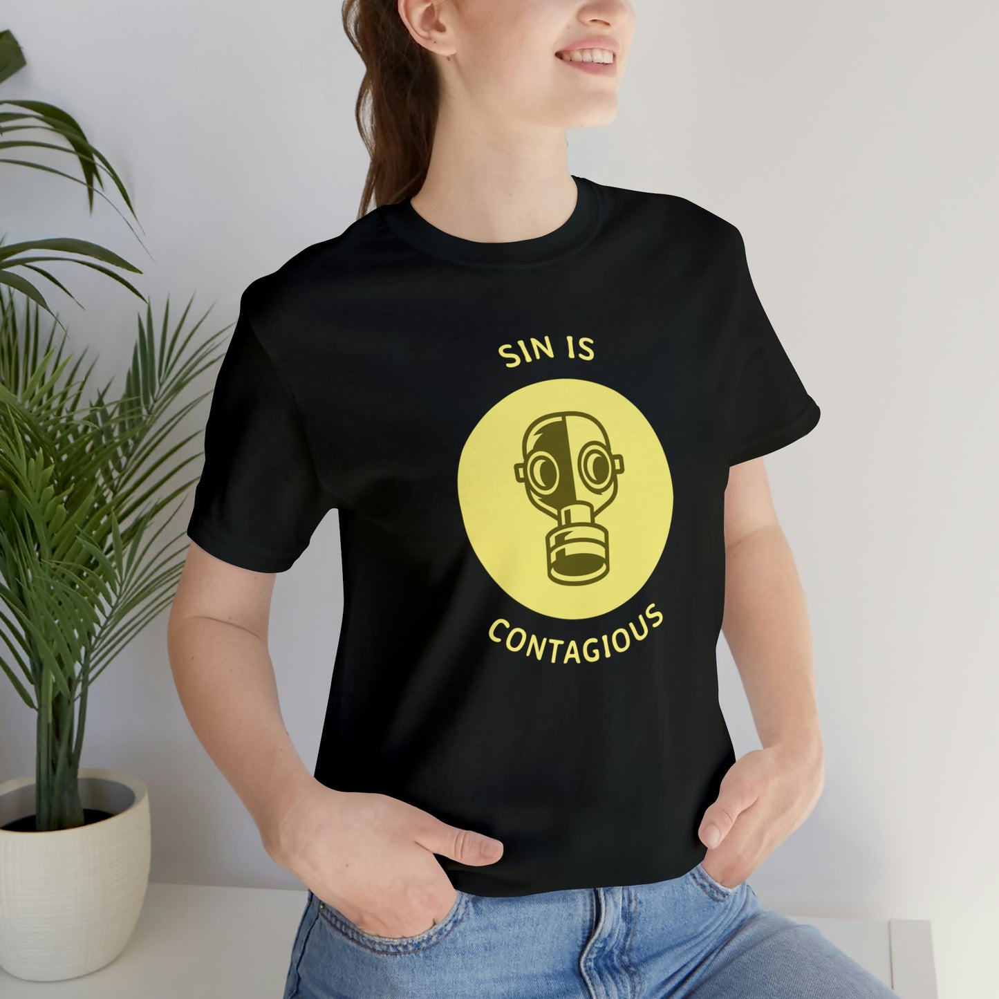 Sin is Contagious Unisex Jersey Short Sleeve Tee