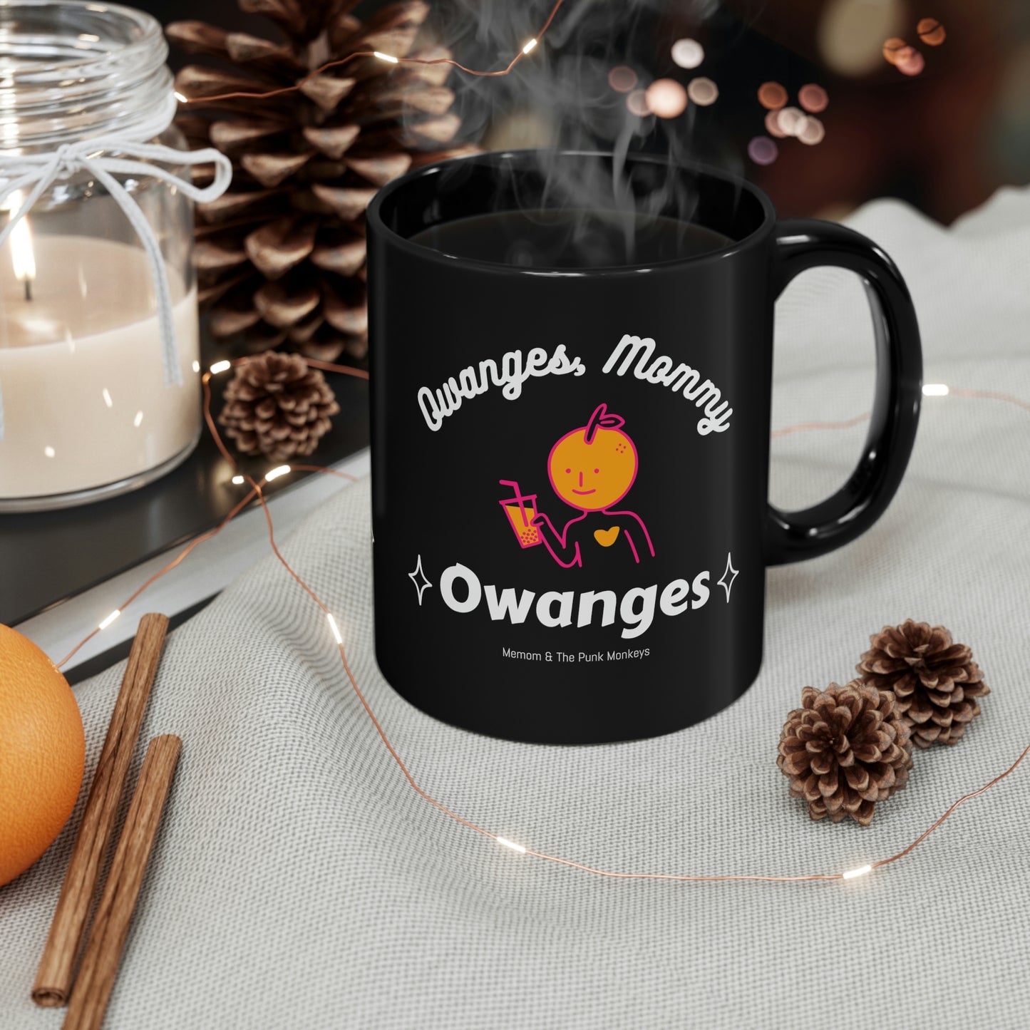 Owanges, Mommy, Owanges 11oz Black Mug