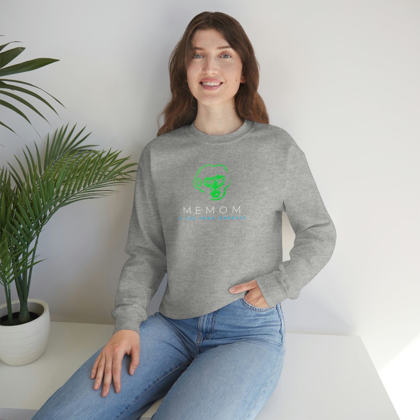 Memom and the Punk Monkeys Unisex Heavy Blend™ Crewneck Sweatshirt