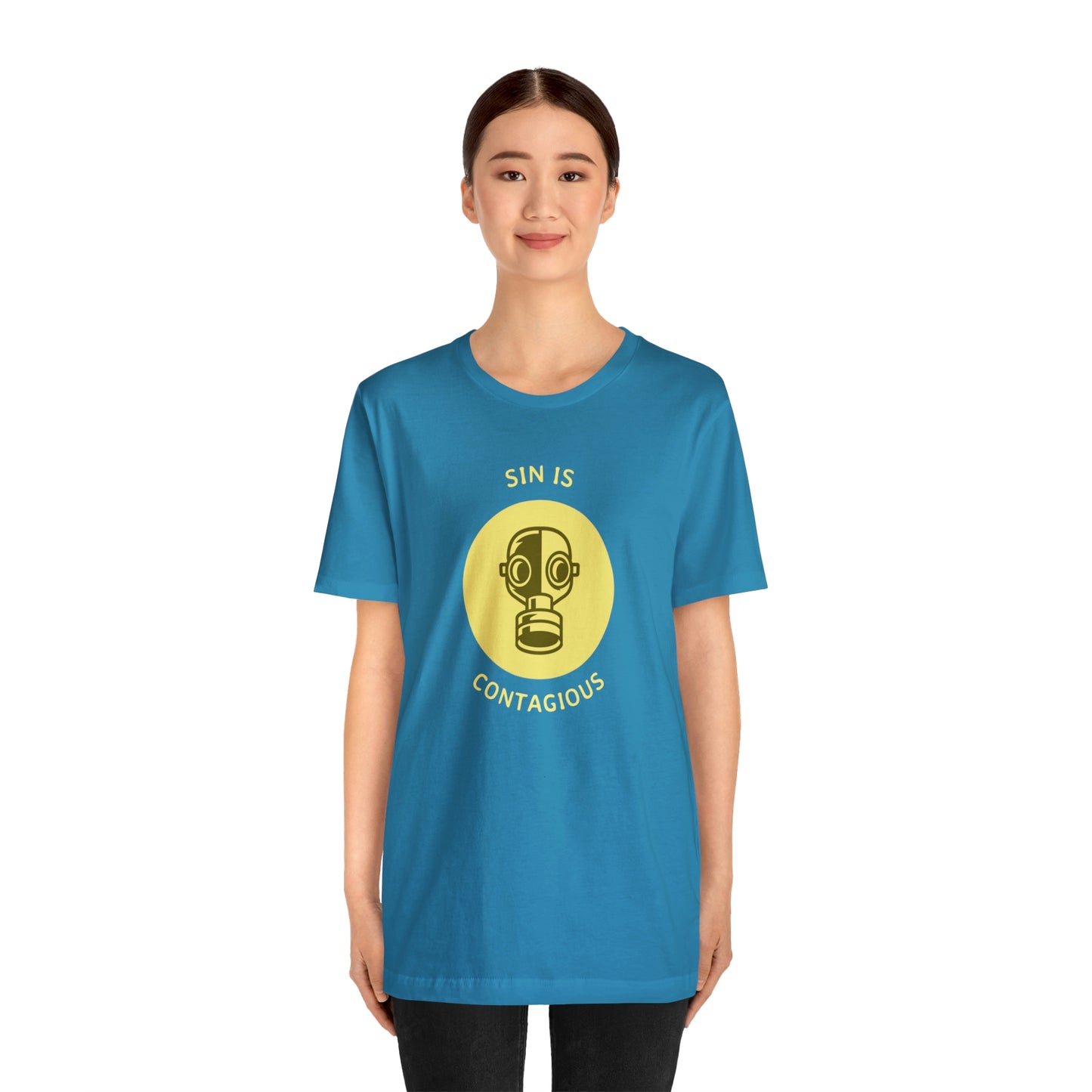 Sin is Contagious Unisex Jersey Short Sleeve Tee