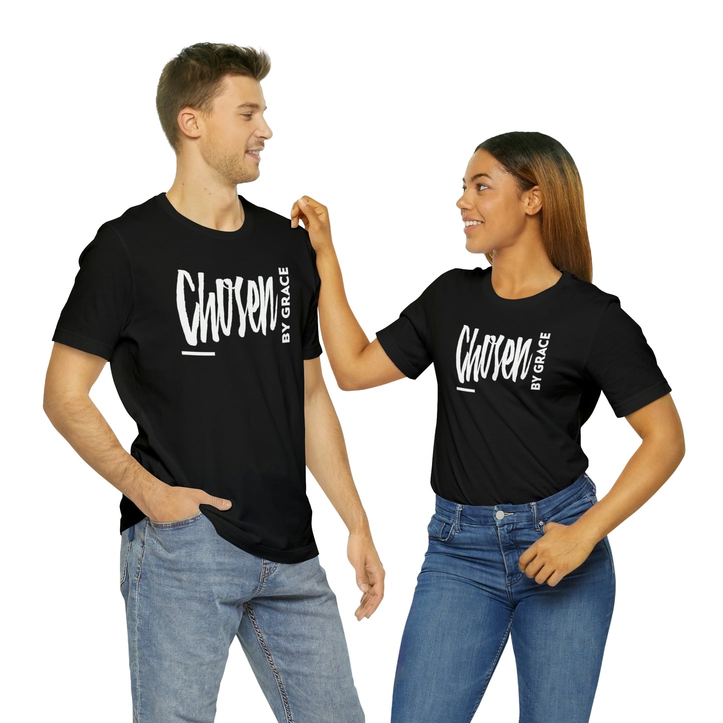 Chosen By Grace Sideways Unisex Jersey Short Sleeve Tee