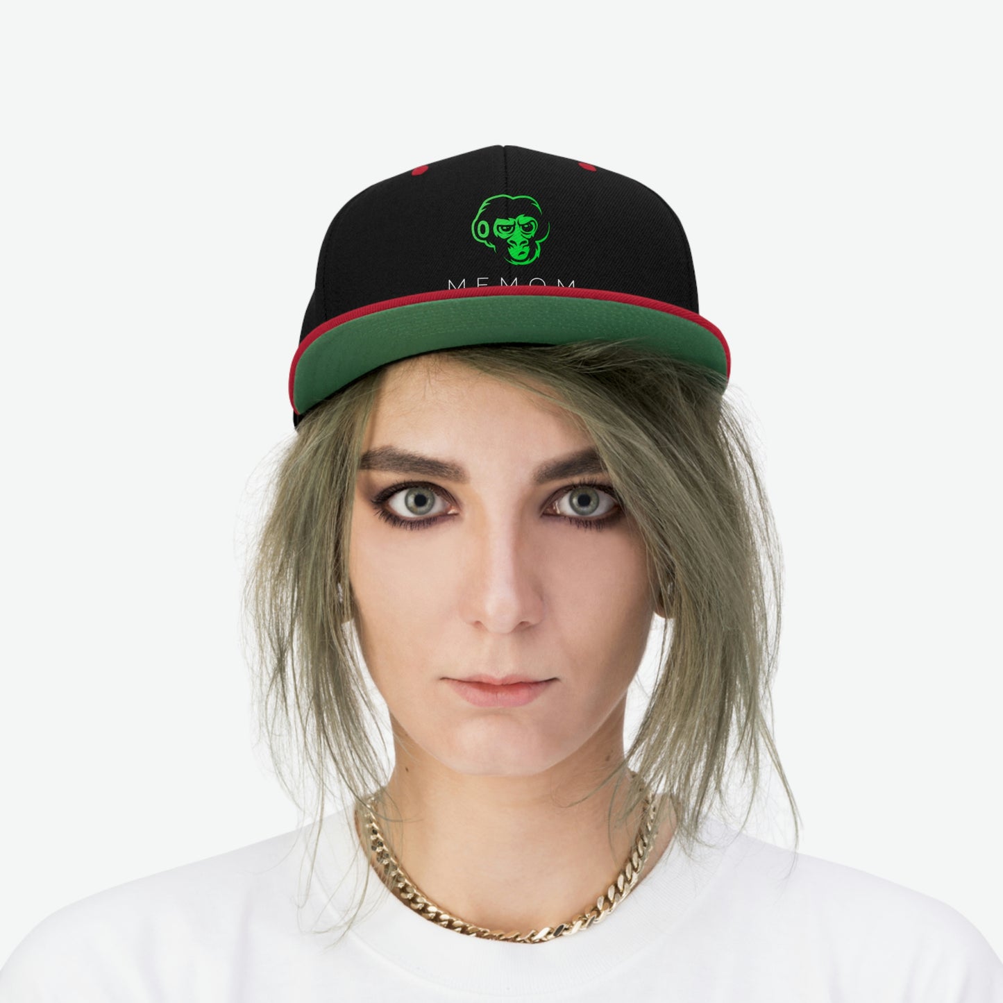Memom & The Punk Monkeys Unisex Flat Bill Hat