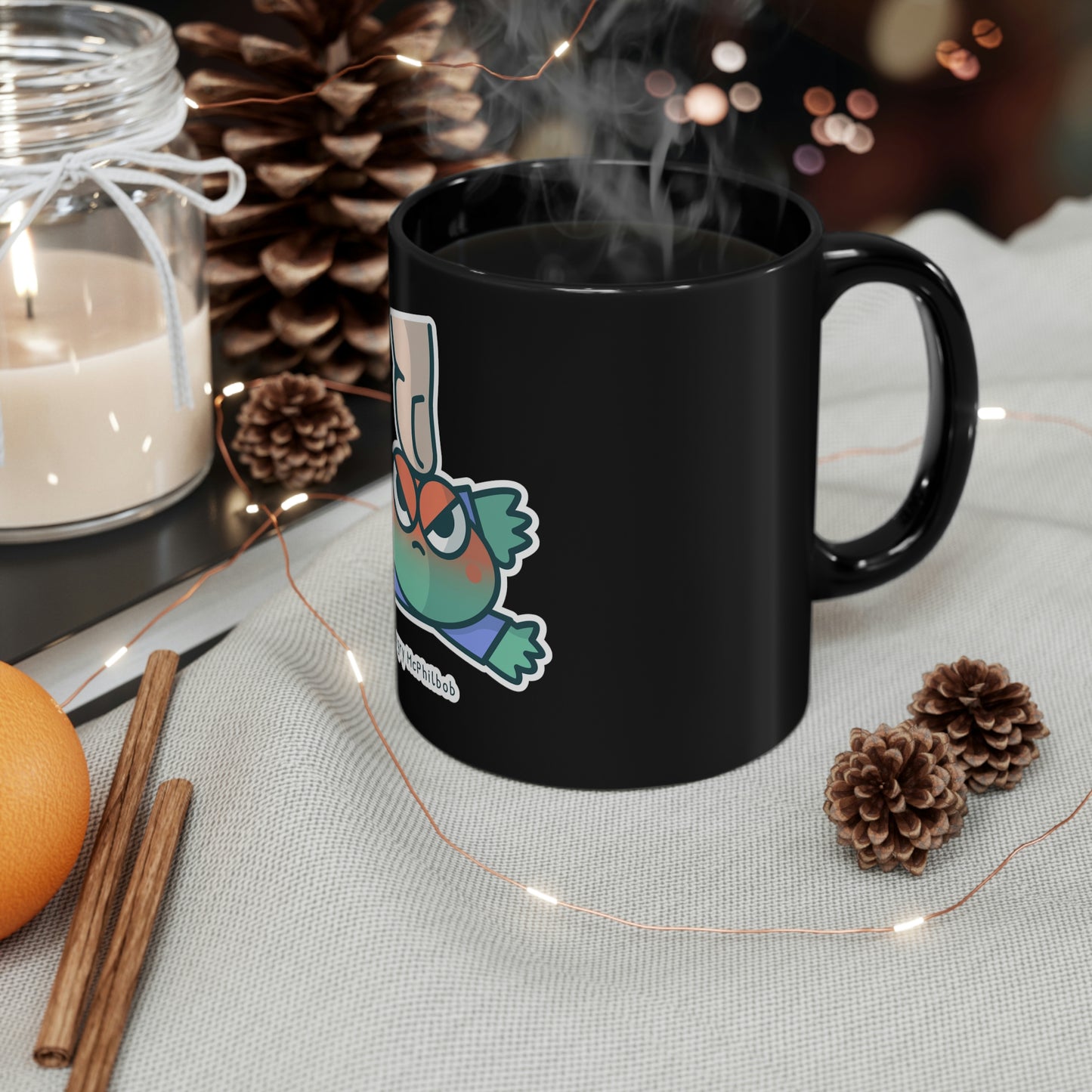 Angry McPhilbob 11oz Black Mug