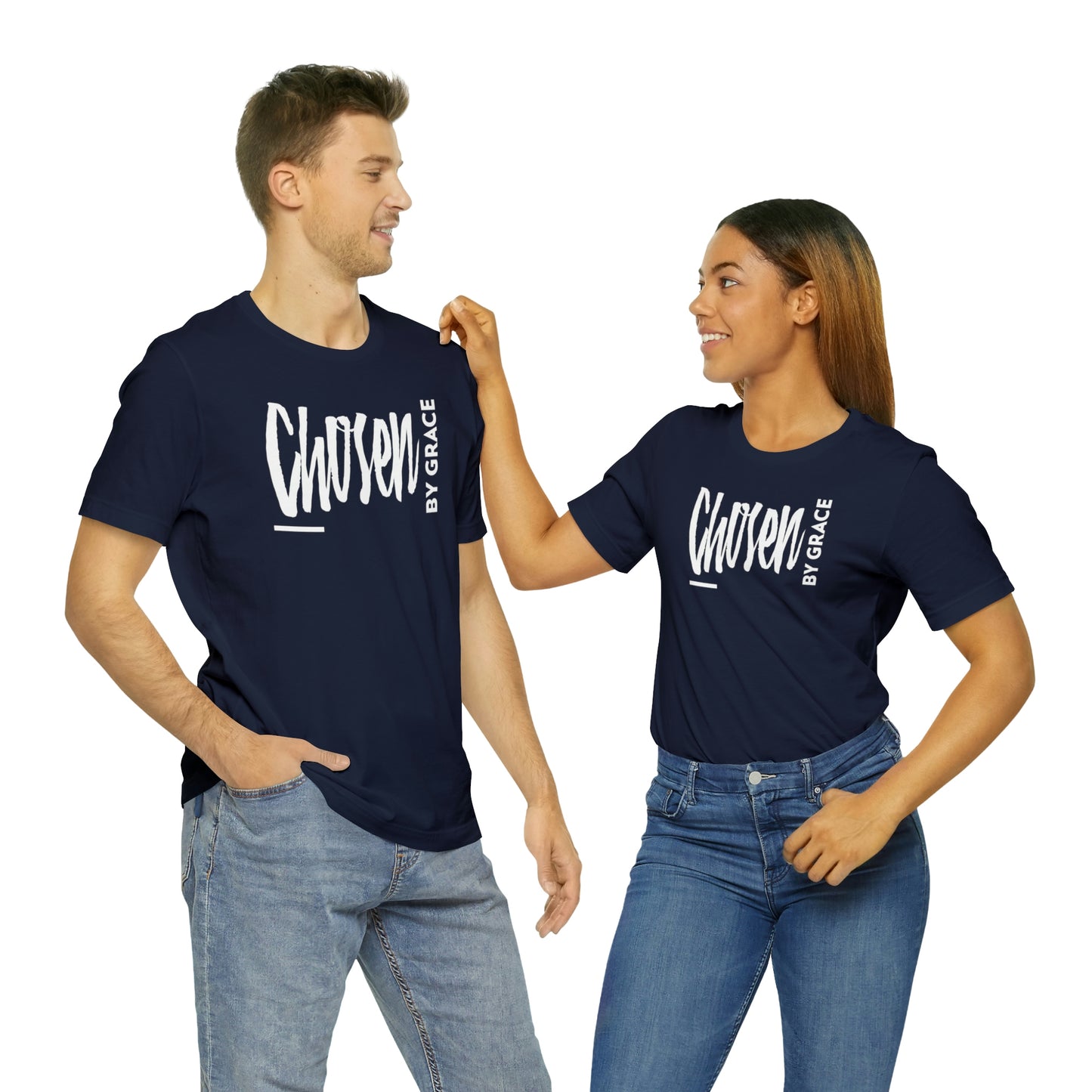 Chosen By Grace Sideways Unisex Jersey Short Sleeve Tee