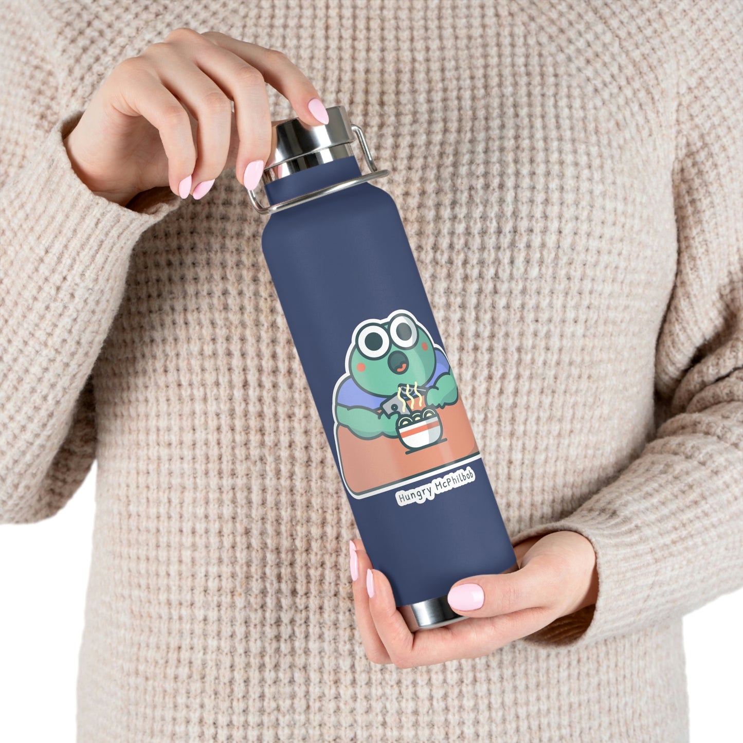 Hungry McPhilbob Copper Vacuum Insulated Bottle, 22oz