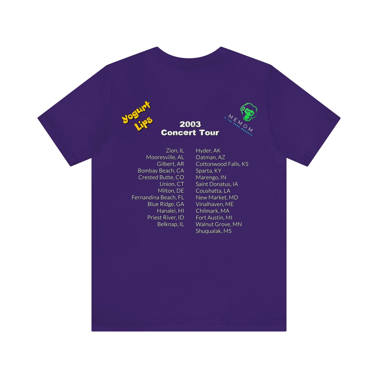Yogurt Lips 2003 Concert Tour  Unisex Jersey Short Sleeve Tee