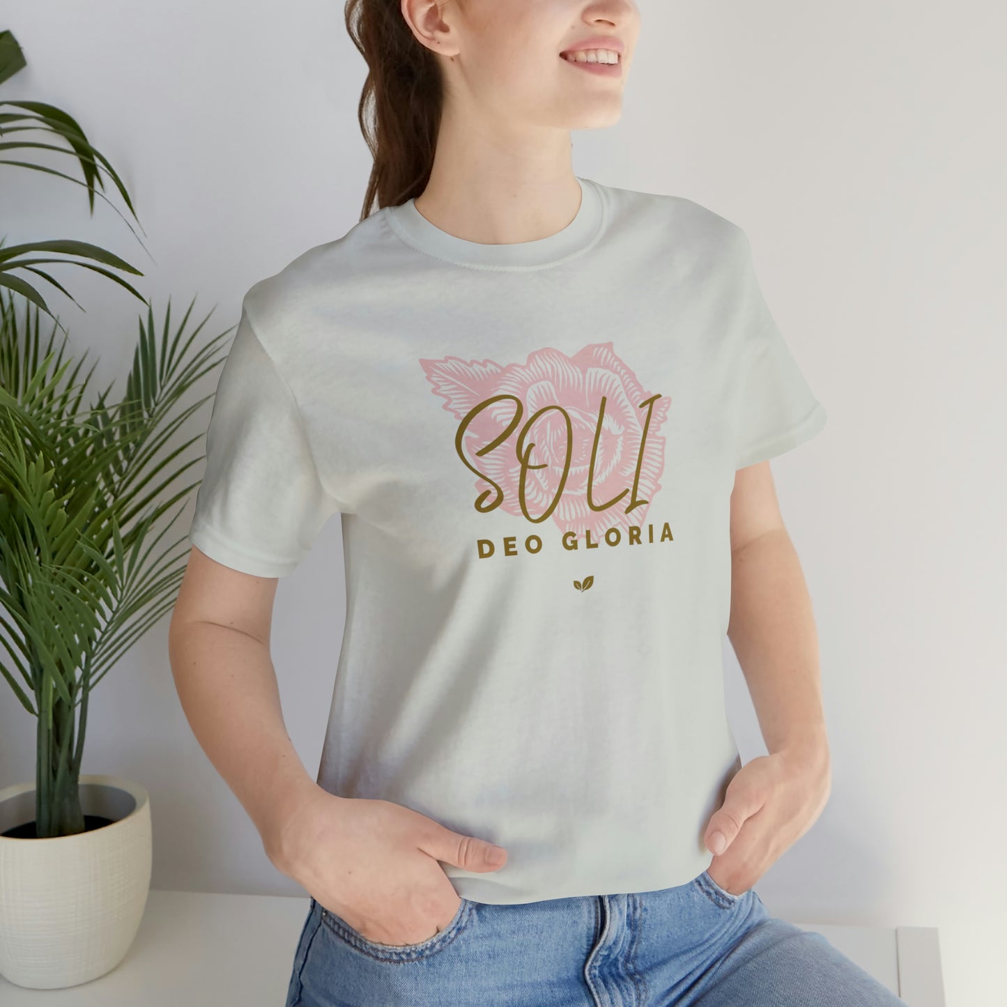Soli Deo Gloria Rose Unisex Jersey Short Sleeve Tee