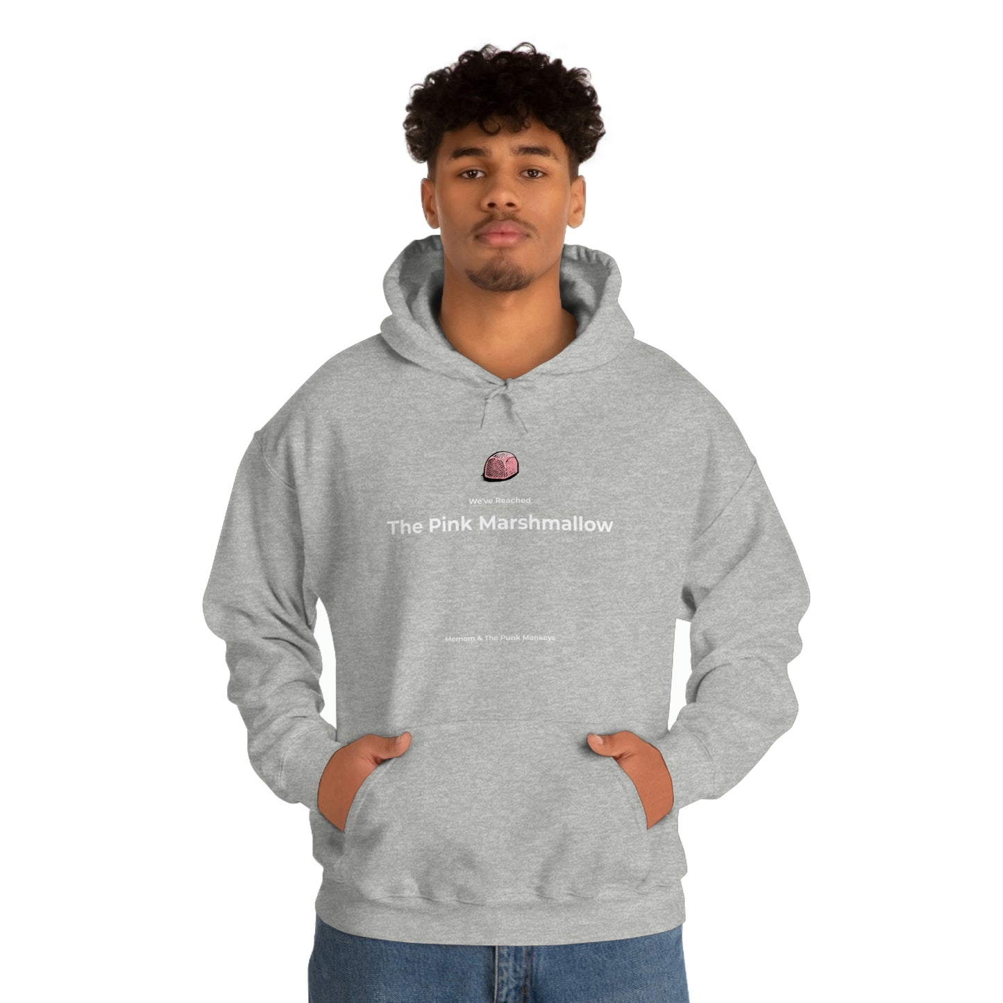 We've Reached the Pink Marshmallow Unisex Heavy Blend™ Hooded Sweatshirt