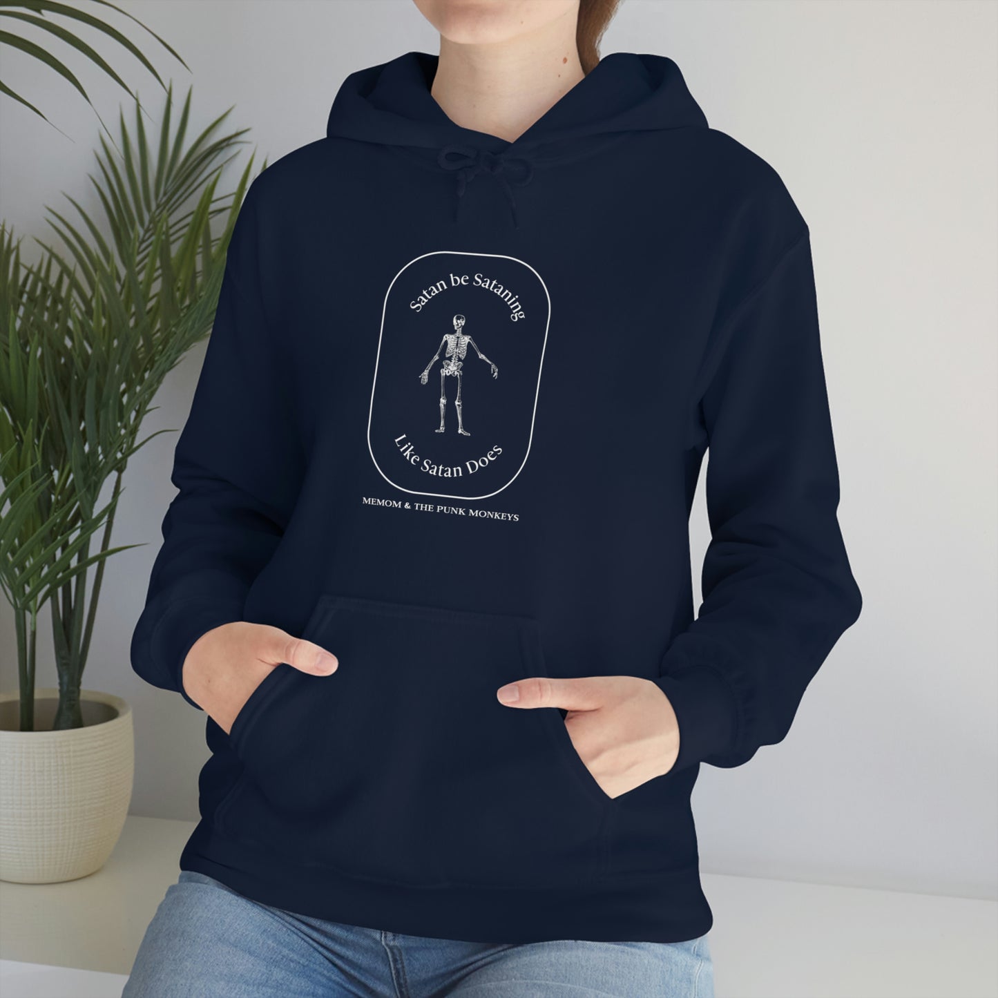 Satan Be Sataning Like Satan Does Unisex Heavy Blend™ Hooded Sweatshirt