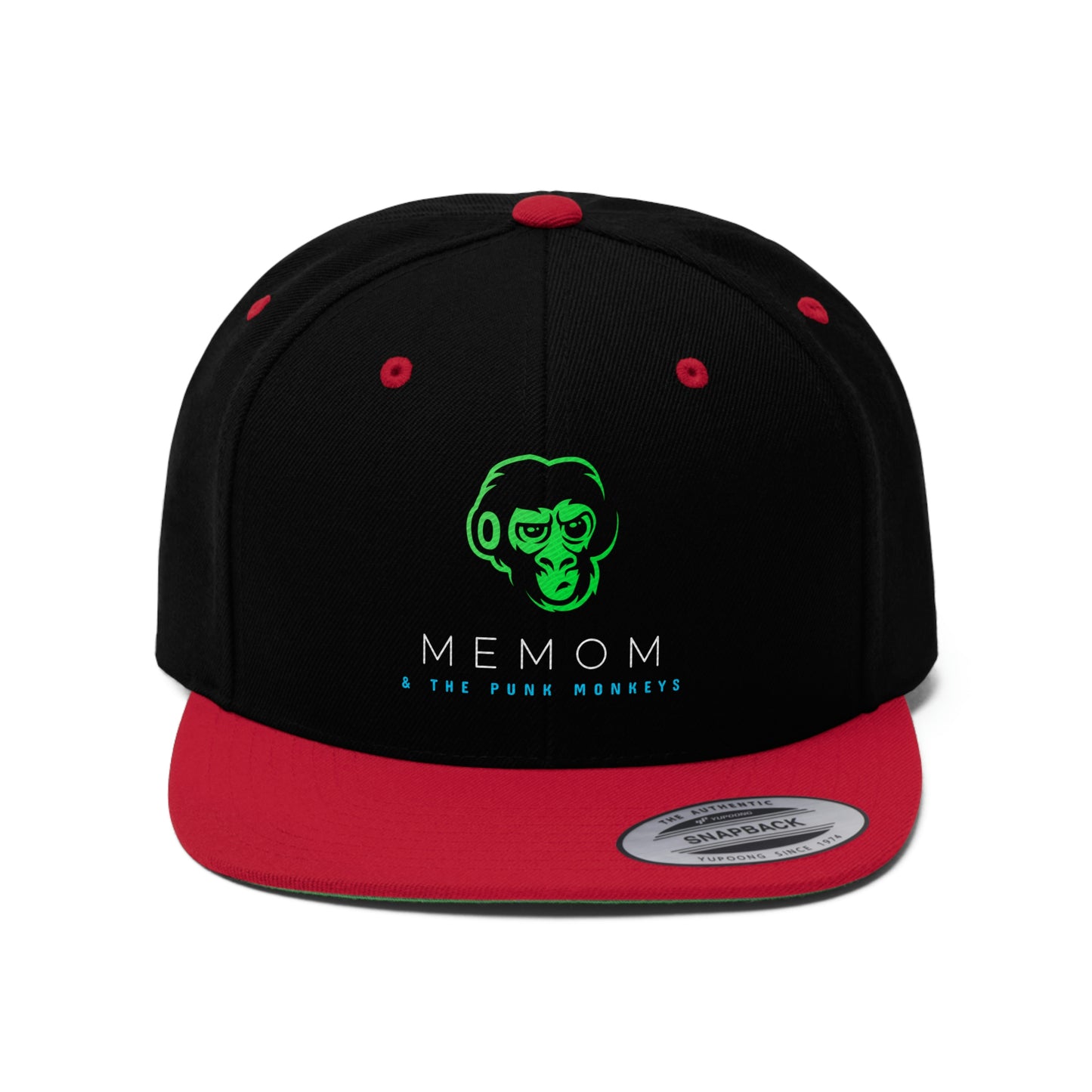 Memom & The Punk Monkeys Unisex Flat Bill Hat