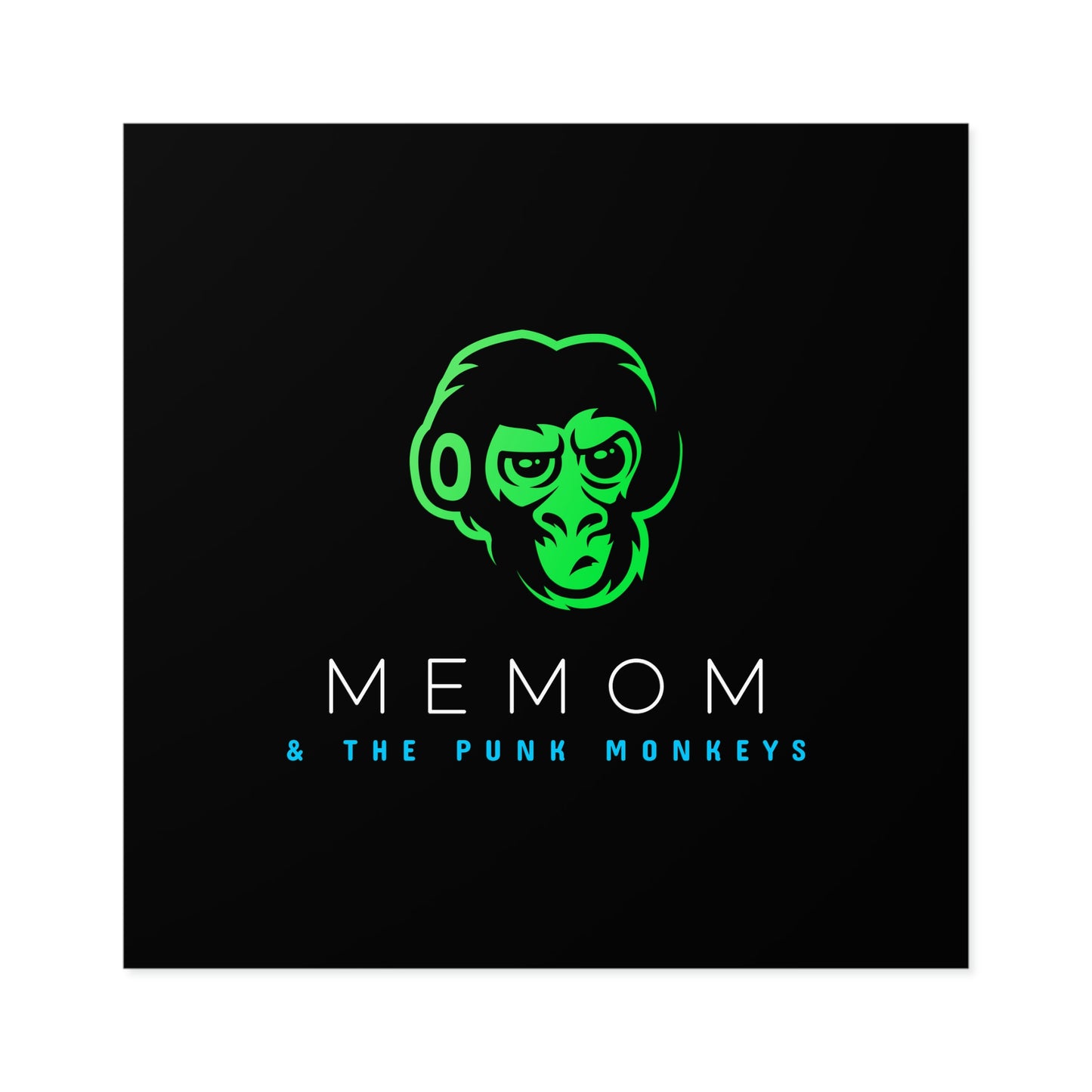 Memom & The Punk Monkeys Square Stickers, Indoor\Outdoor