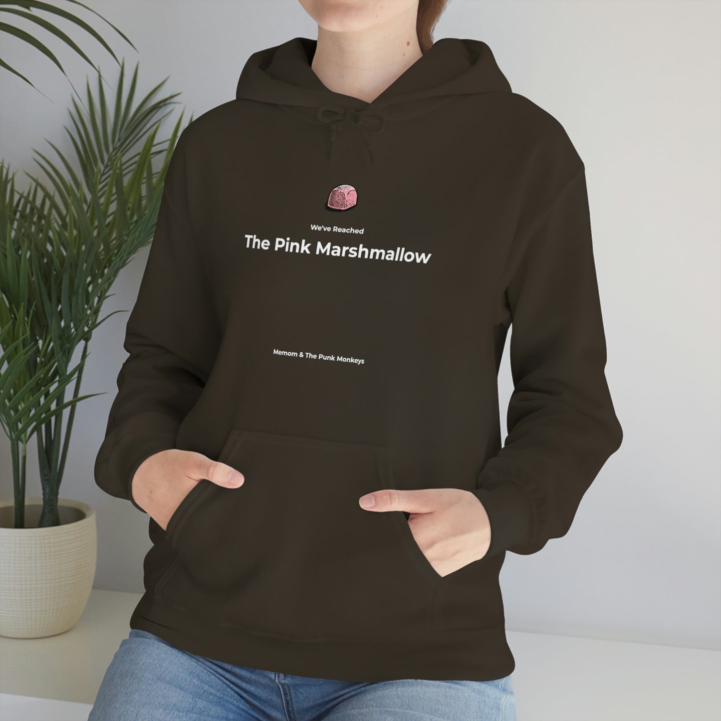 We've Reached the Pink Marshmallow Unisex Heavy Blend™ Hooded Sweatshirt