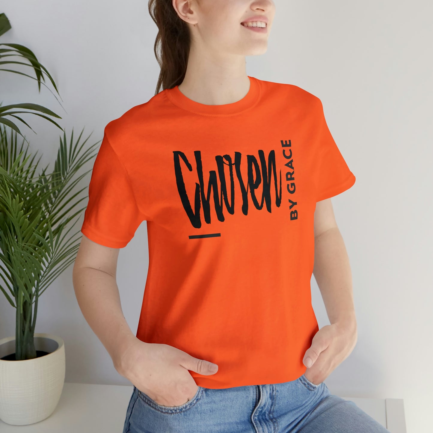 Chosen By Grace Sideways Unisex Jersey Short Sleeve Tee