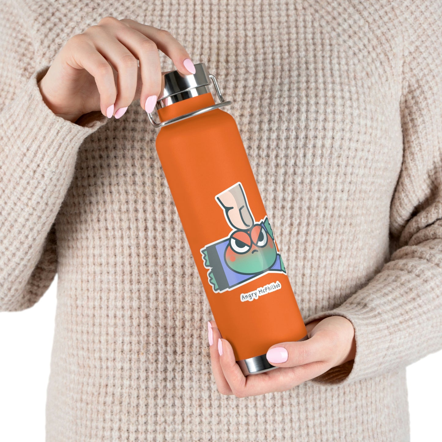 Angry McPhilbob Copper Vacuum Insulated Bottle, 22oz