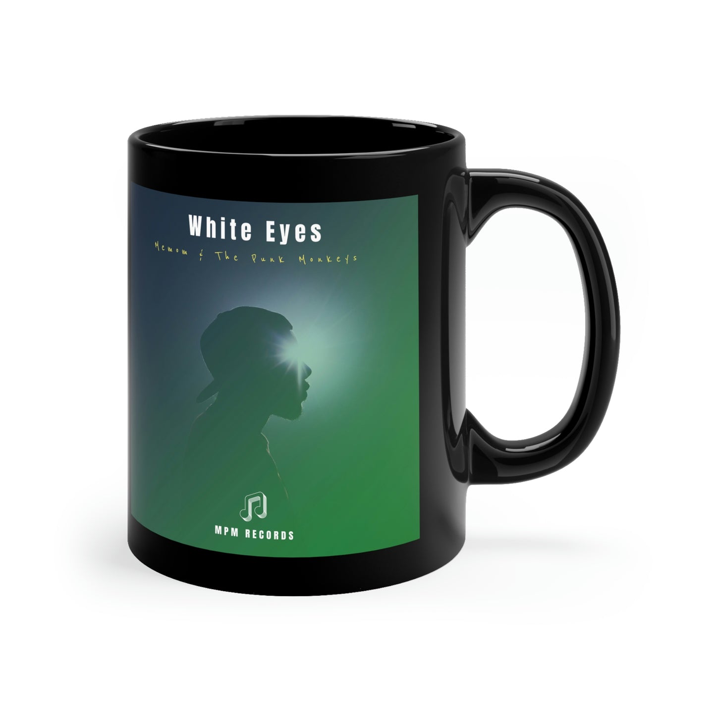 White Eyes 11oz Black Mug