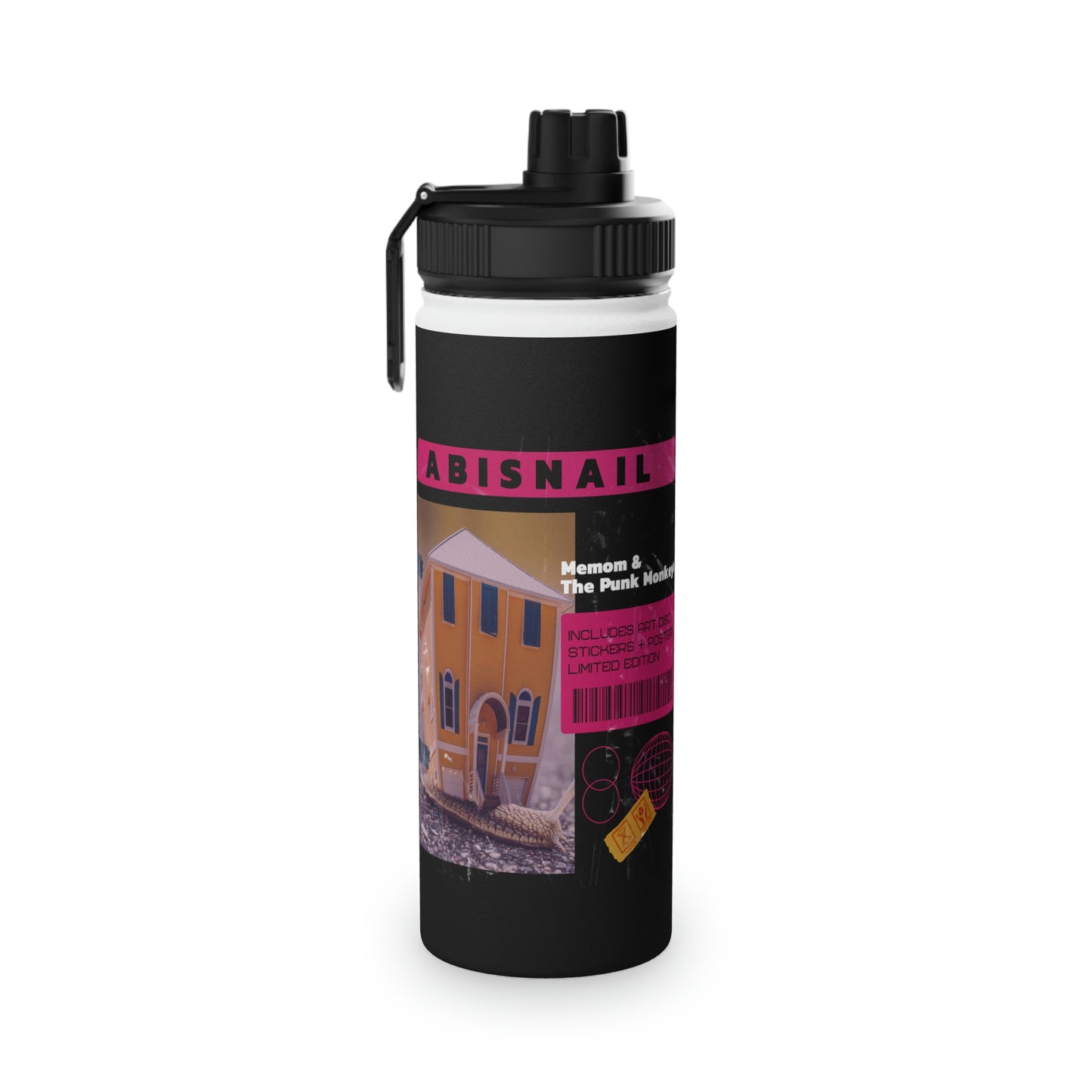 Abisnail Stainless Steel Water Bottle, Sports Lid