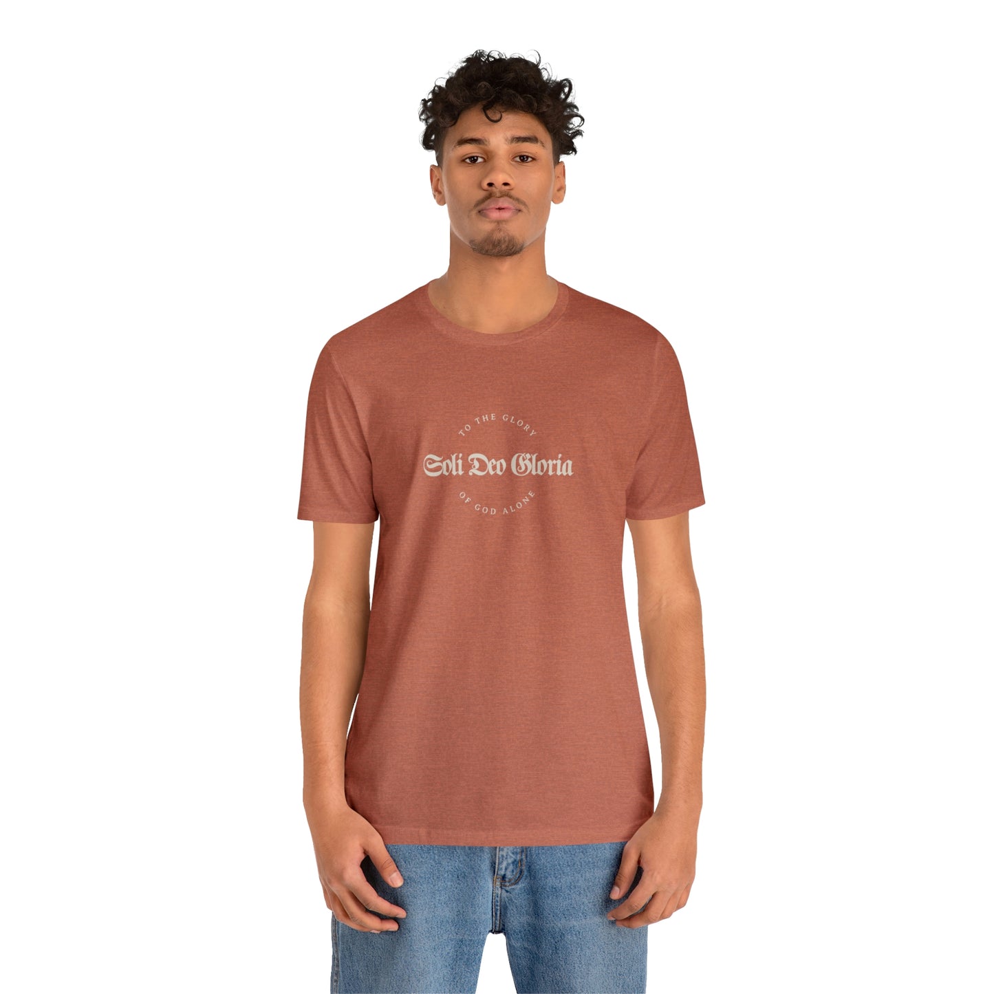 Soli Deo Gloria Gothic Circle Unisex Jersey Short Sleeve Tee