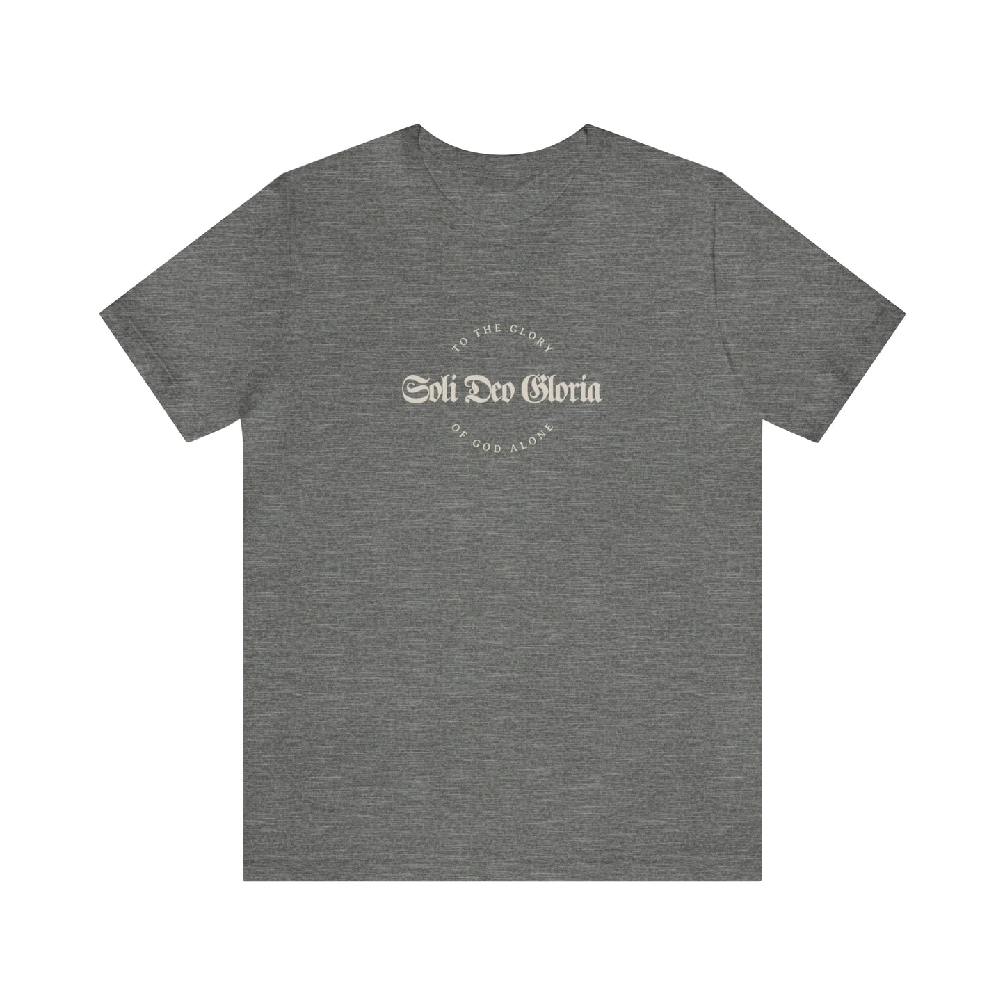 Soli Deo Gloria Gothic Circle Unisex Jersey Short Sleeve Tee