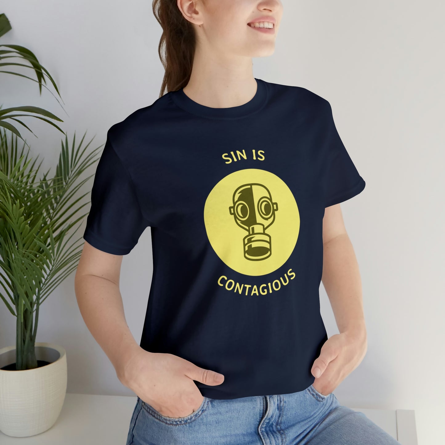 Sin is Contagious Unisex Jersey Short Sleeve Tee
