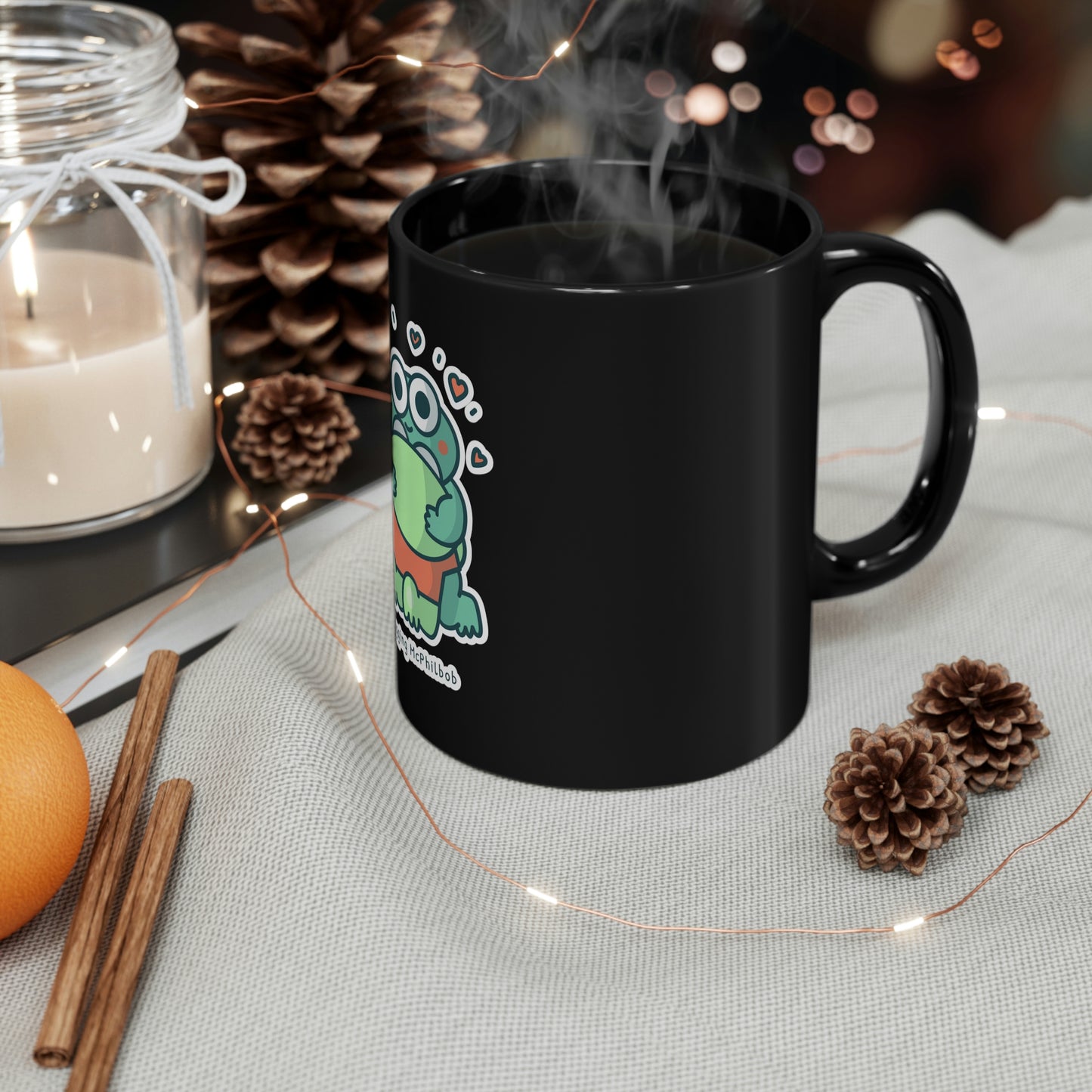 Hugging McPhilbob 11oz Black Mug