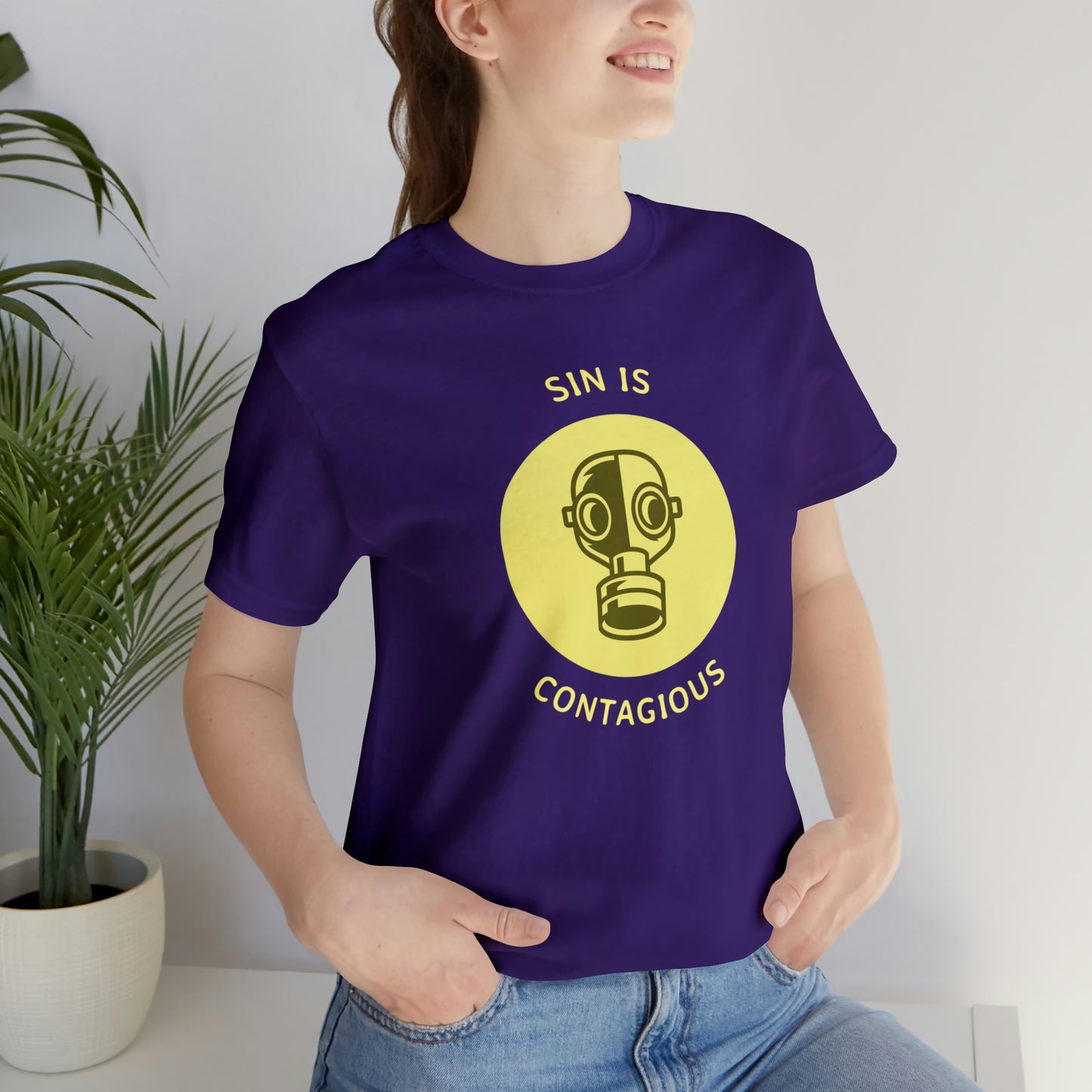 Sin is Contagious Unisex Jersey Short Sleeve Tee