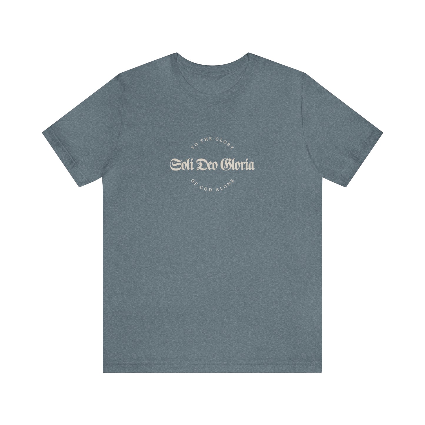 Soli Deo Gloria Gothic Circle Unisex Jersey Short Sleeve Tee